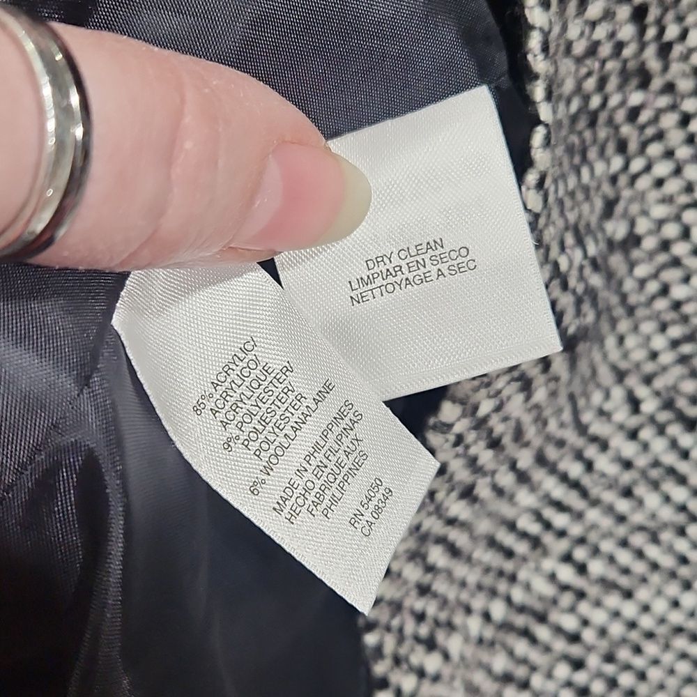 Anne Klein Blk/Wht Tweed Blazer - Picture 6 of 8